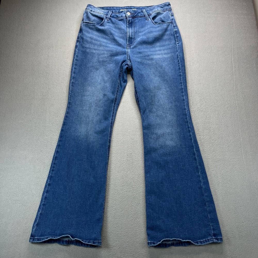 Old Navy Kicker Bootcut Jeans Womens 10 Blue Denim High Rise Stretch Casual
